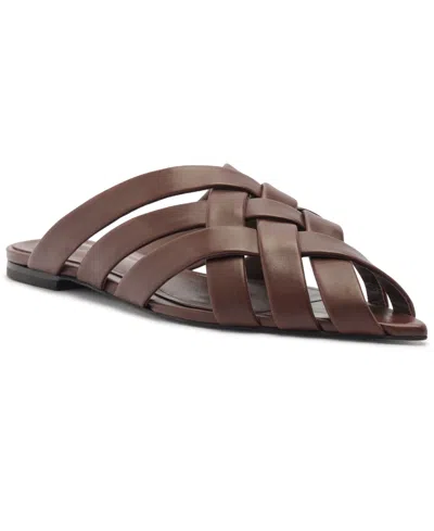 Schutz Women's Pietra Flat Mules In Brown