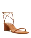 Schutz Pompeii Strappy Suede Block-heel Sandals In Brown