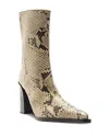 Schutz Raffaela Snake-embossed Ankle Booties In Animal Print