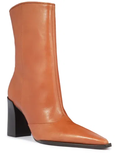 Schutz Women's Raffaela Pointed Toe Booties In Brown