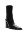 Schutz Women's Raffaela Pointed Toe High Block Heel Booties In Deep Black