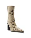 Schutz Raffaela Pointed Toe Bootie In Multi Snake