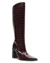 Schutz Raffaela Up Pointed Toe Knee High Boot In Red