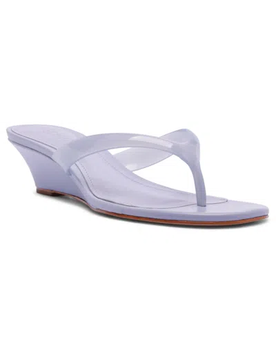 Schutz Women's Roslyn Slip-on Wedge Sandals In Lavander Sky