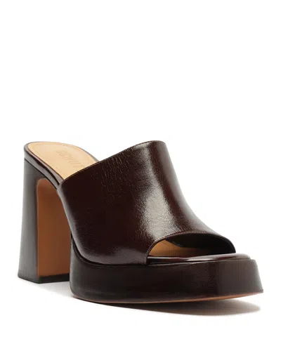 SCHUTZ WOMEN'S ROWA LEATHER PLATFORM SANDALS
