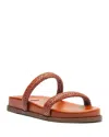 Schutz Ruby Woven Two-band Sporty Sandals In Orange