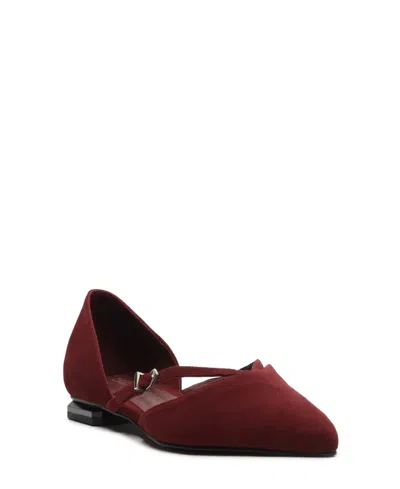 Schutz Women's Rue Buckle Pointed Toe Flats In Red