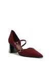 Schutz Women's Rue Mid Heel Buckle Pumps In Red