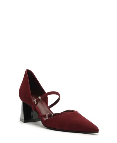 Schutz Women's Rue Mid Heel Buckle Pumps In Red