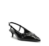 Schutz Ruth Mid Patent Leather Pump In Black