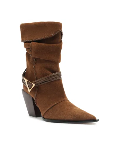 Schutz Women's Sable Pointed Toe Dress Boots In Brown