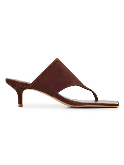 Schutz Sage Mid Stiletto Sandal In Brown