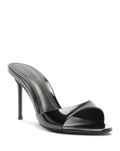 Schutz Women's Sally Patent Leather Stiletto Sandals In Black