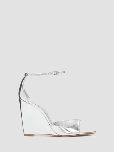 Schutz Women's Scarlett 100mm Leather Wedge Sandals In Multi