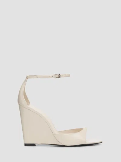 Schutz Women's Scarlett 100mm Patent Leather Wedge Sandals In Black