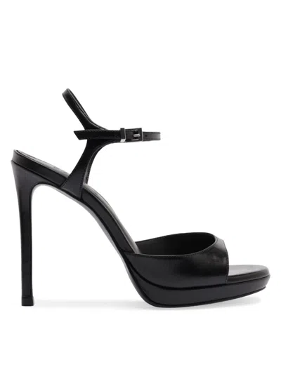 Schutz Scarelett Ankle Strap Platform Sandal In Black