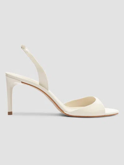 Schutz Women's Scarlett 80mm Patent Leather Slingback Sandals In White