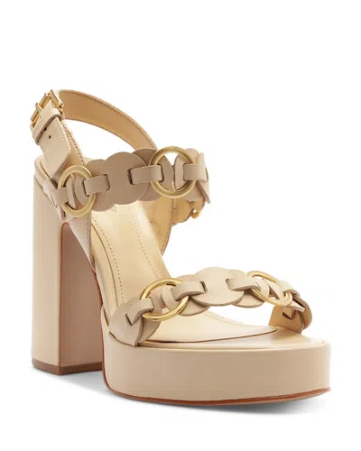 Schutz Women's Selina Platform Leather Platform Sandals In Brown