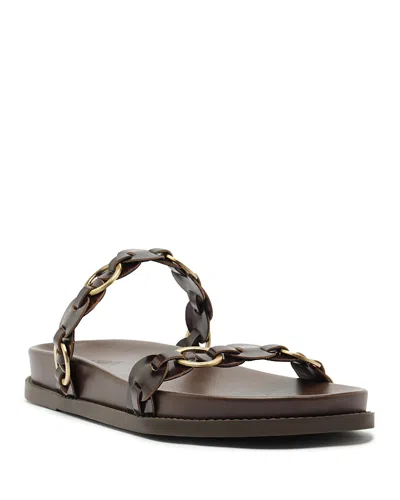 Schutz Women's Selina Sporty Leather Slide Sandals