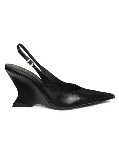 Schutz Women's Siena 115mm Leather Slingback Pumps In Black