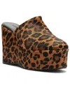 Schutz Sierra Leopard-print Calf Hair Platform Mules In Brown