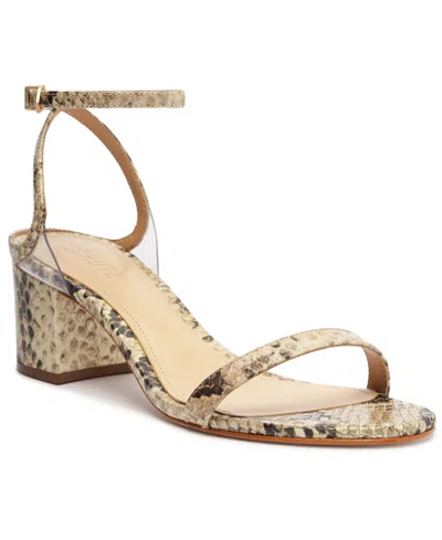 Schutz Women's Skye Mid Block Dress Sandals In Beige