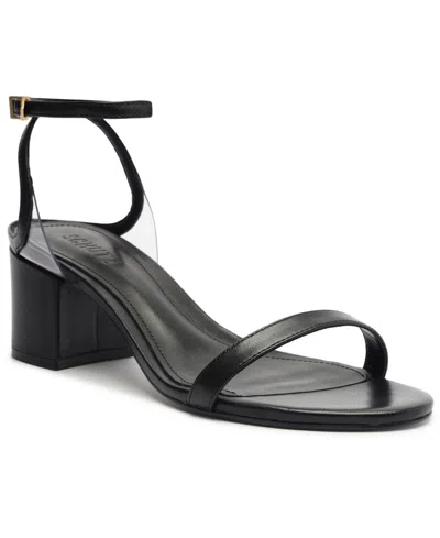 Schutz Women's Skye Mid Block Dress Sandals In Black