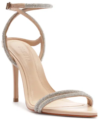 Schutz Women's Skye Shine Stiletto Heel Sandals In Brown