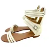 Schutz Women's Soft Leather Strappy Gladiator Flat Sandals In White In White