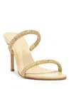 Schutz Taliah Woven Strap Slide Sandal In Beige