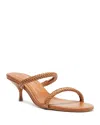 Schutz Taliah Woven Strap Kitten Heel Slide Sandal In Brown