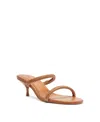 Schutz Taliah Woven Strap Kitten Heel Slide Sandal In Brown