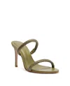 Schutz Taliah Woven Strap Slide Sandal In Green