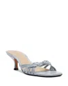 Schutz Tara Interlaced Slide Sandal In Blue