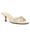 Schutz Tara Interlaced Slide Sandal In Neutral