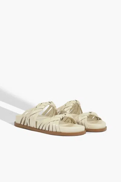 Schutz Women's Tara Sporty Leather Sandal In Sugar White In Multi