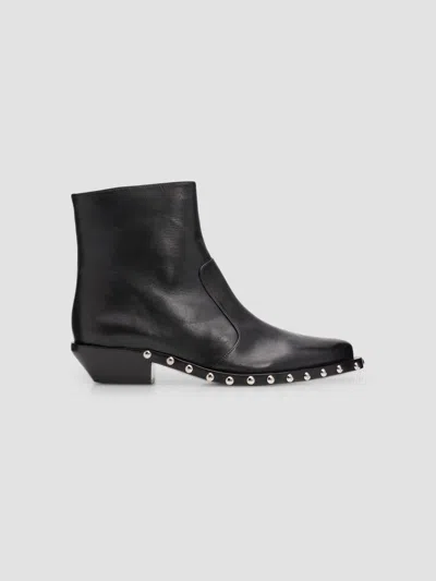 Schutz Women's Taylor 30mm Studded Leather Booties In Black