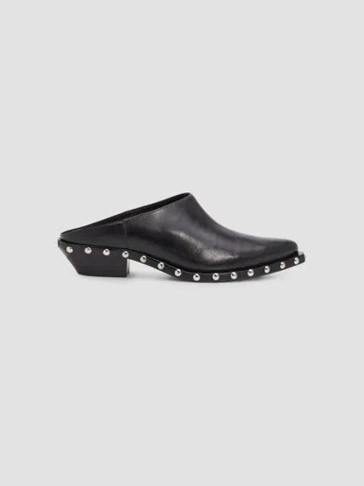 Schutz Women's Taylor 30mm Studded Leather Mules In Black