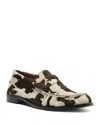 Schutz Tyche Calf Hair Penny Loafers In Brown