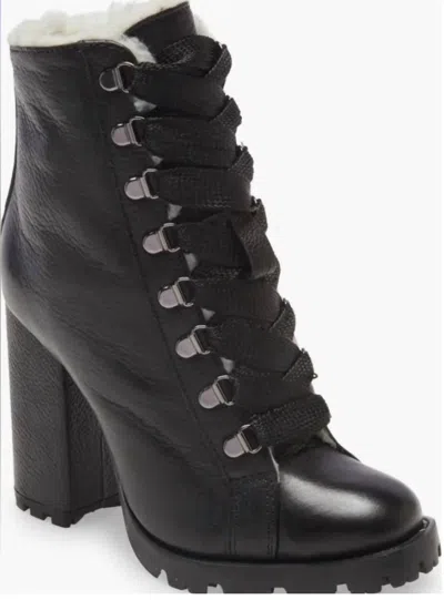Schutz Women's Zhara Combat Lug Sole Lace Up Bootie In Black
