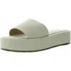 SCHUTZ YARA FLATFORM WOMENS SOLID LINEN FLATFORM SANDALS