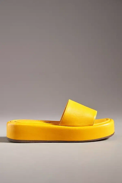 Schutz Yara Platform Sandals In Orange