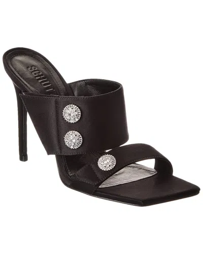 Schutz Yasmeen Satin Sandal In Black