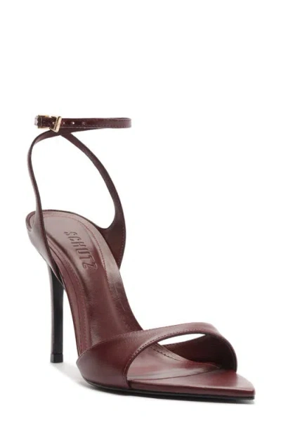 Schutz Zosia Ankle Strap Sandal In Brown