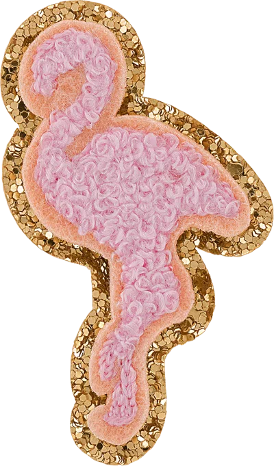Scl2016 Glitter Flamingo Patch In Pink