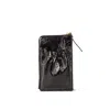 Sclarandis Women's Desy Black Leather Crossbody Bag In Black