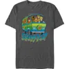 Scooby Doo Colorful Van Shot  Graphic T-shirt In Gray