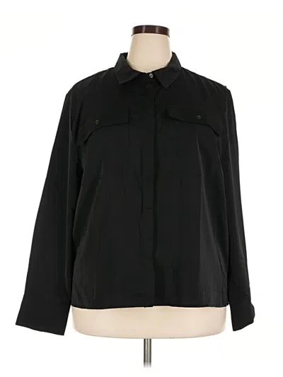 Pre-owned Scoop 3/4 Sleeve Blouse In Black
