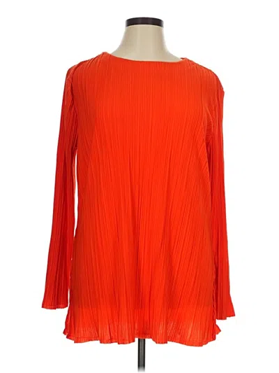 Pre-owned Scoop 3/4 Sleeve Blouse In Orange