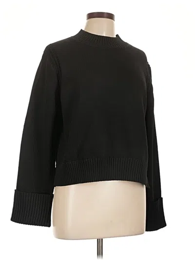 Pre-owned Scoop 3/4 Sleeve Turtleneck In Black